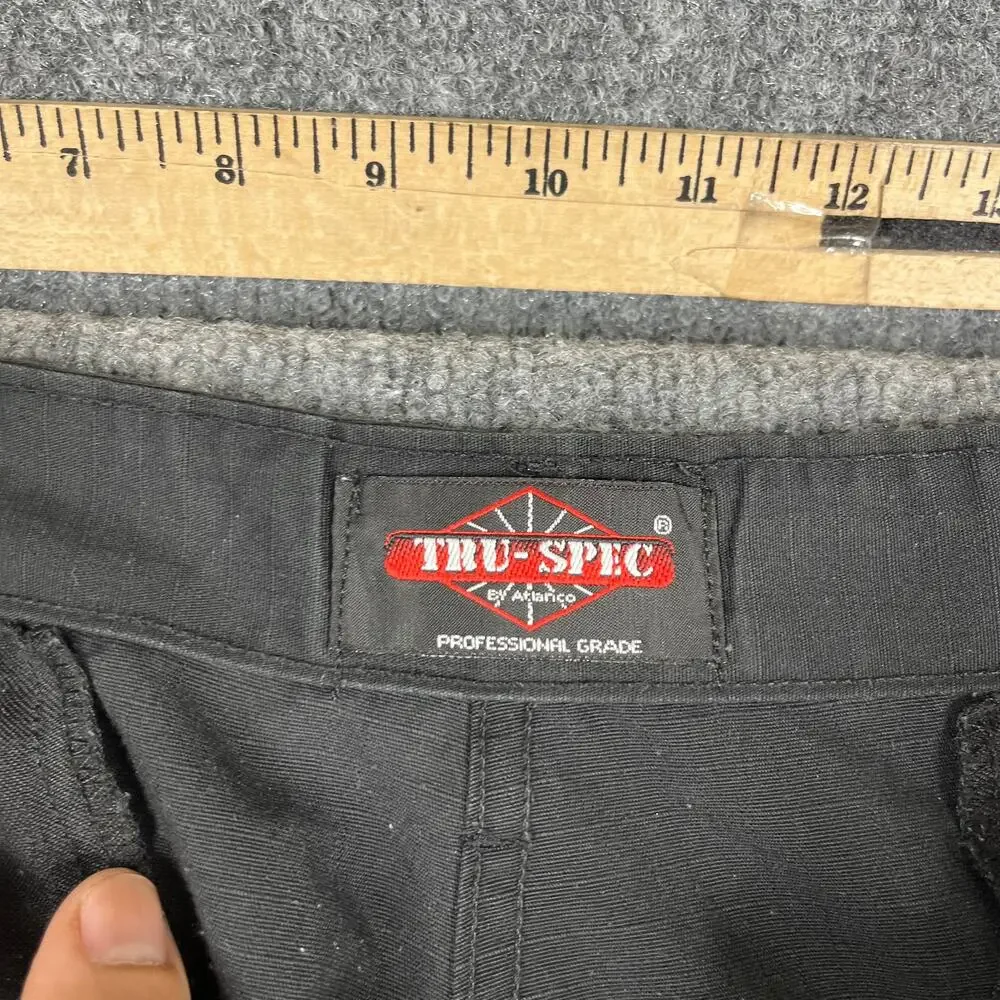 Tru-Spec Tactical Pants Mens XL Black Cargo Utility Workwear‎ Outdoor Ripstop